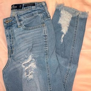 Distressed Hollister Straight Jeans